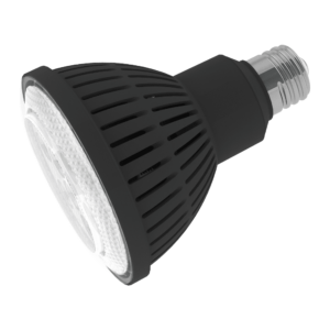 Solais LR30LN/40/30V/1450-BK 18 watt PAR30 LED Long Neck Flood Lamp, Medium (E26) base, 40° beam angle, 3000K, 1450 lumens, 50,000hr life, 120 volt, Dimming, Black Housing