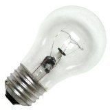 GE 15206 40A15/CL/120V Clear 40 watt A15 Appliance Lamp, Medium (E26) base, 415 lumens, 1,500hr life, 120 volt