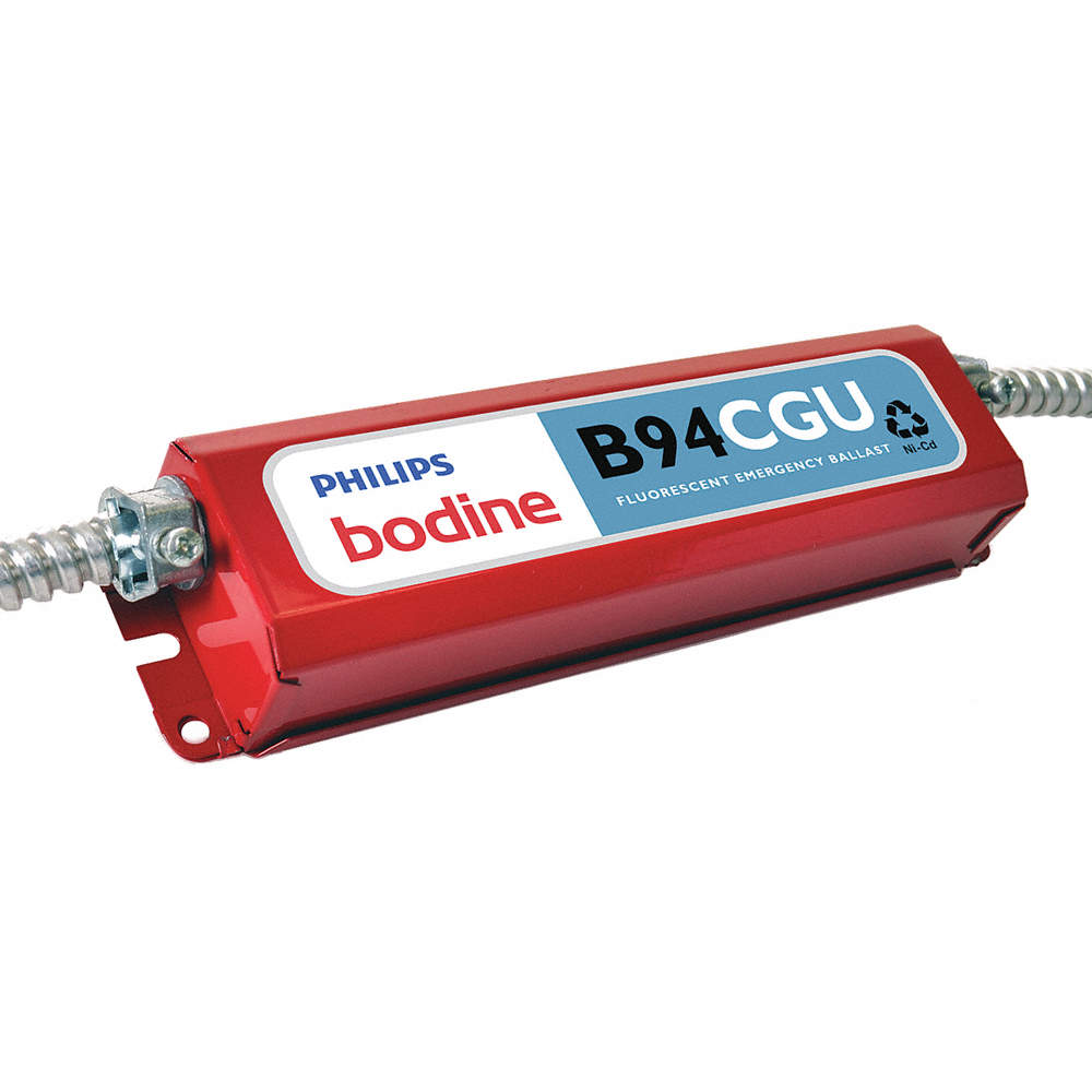 Bodine B94CGU 120-277 volt Emergency Ballast, 90min illumination, operates PLC/T 13, 18, 26, 32, 42W PL-L 36 & 40W 4-Pin and F382D/4P