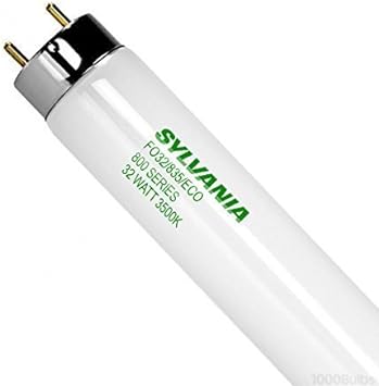 Sylvania 21779 FO32/835/ECO 32 watt T8 Linear Fluorescent Lamp, 48" length, Medium Bi-Pin (G13) base, 3500K, 2925 lumens, 30,000hr life