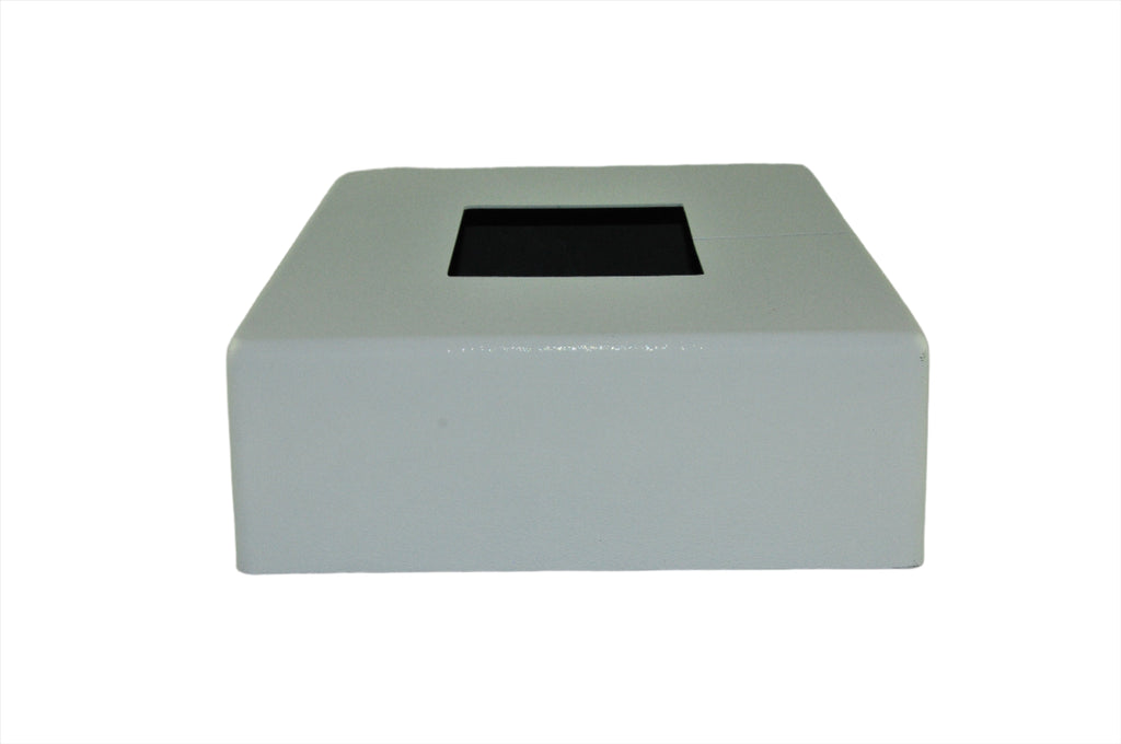 PBC ABS-12SBC5SWH 12in. Square ABS Pole Base Cover, One-Piece Design, 5in. Square Hole, 4-1/2in. depth, White Finish