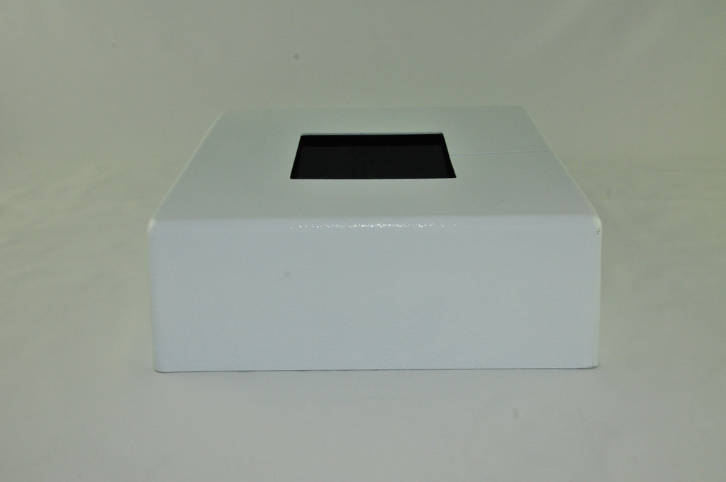 PBC ABS-12SBC5SWH 12in. Square ABS Pole Base Cover, One-Piece Design, 5in. Square Hole, 4-1/2in. depth, White Finish