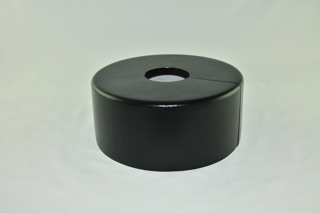 PBC ABS-10RBC3RBK 10in. Round ABS Base Cover, One-Piece Design, 3in. Round Hole, 4-1/2in. depth, Black Finish