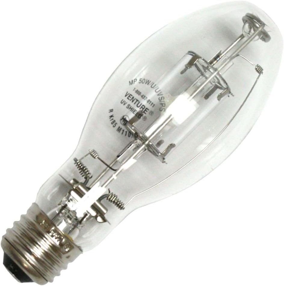 Venture 32100 MP50W/U/UVS/PS 50 watt EDX17 Protected Metal Halide Lamp, Medium (E26) base, 3200 lumens, 10,000hr life