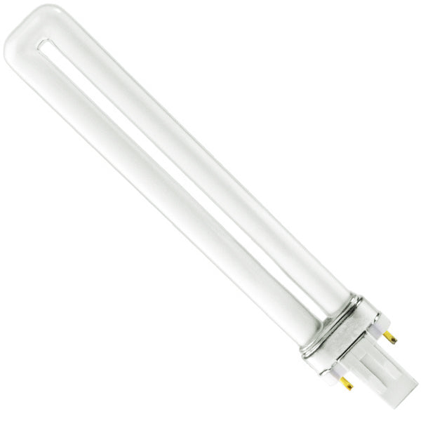 GE 97573 F13BX/SPX27 13 watt Single-Tube Compact Fluorescent Lamp, 2-Pin (GX23) base, 2700K, 825 lumens, 10,000hr life