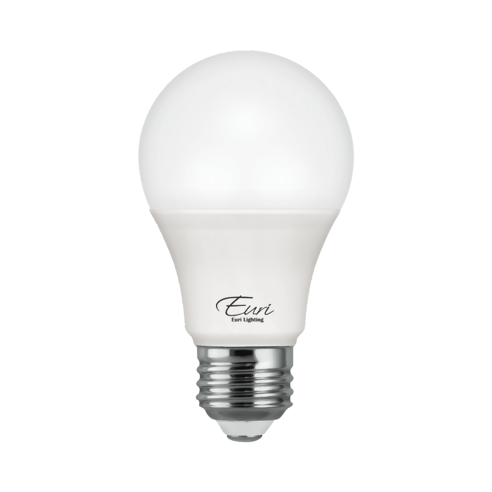 Euri Lighting EA19-5020cec 9w LED A19 Household Lamp, Medium Base, 2700K, 810 lumens, 25,000hr life, 120 volt, Dimmable