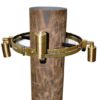 Focus FA-TR-244H120-WBR 24" 120V Aluminum Tree Ring, Weathered Brown Finish, with 4 Fixture Hubs