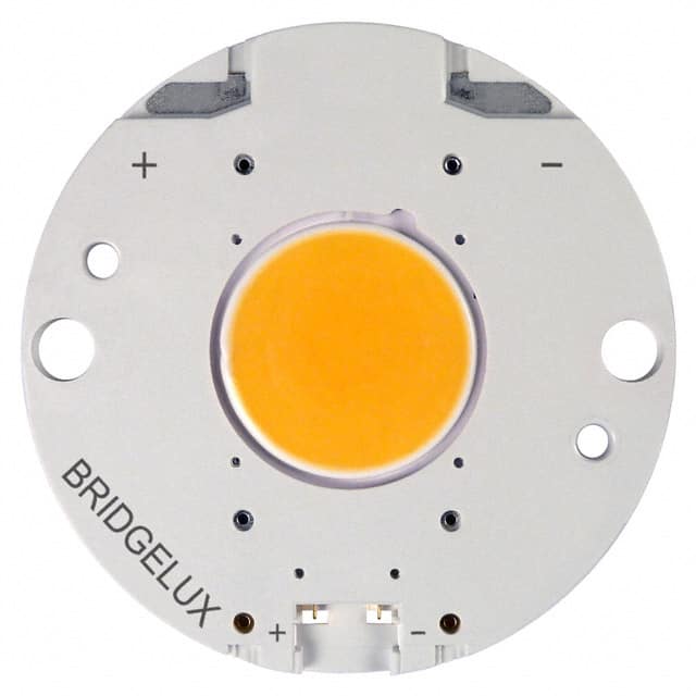 Bridgelux 976-1245-ND LED Lighting COBs Engines Modules Chip On Board (COB) series White, Warm Round,  LED ARRAY 2000LM WARM WHITE COB 2700K, 500mA, 32.3 Volt, Flat Lens with Connector