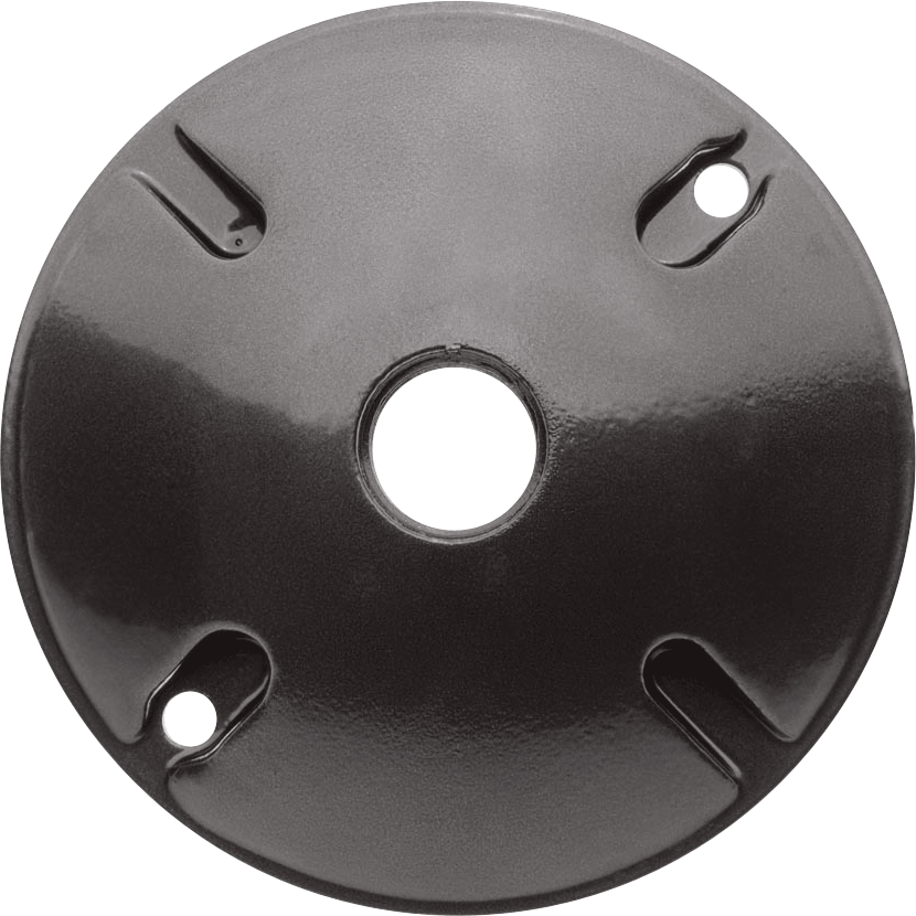 Rab C100A  4-1/2" Round Weatherproof 1-Hole Cover Plate, Bronze Finish
