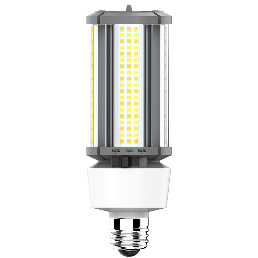 Rab HIDFA-27S-E26-8CCT-BYP 12W/18W/27W Wattage Selectable LED HID Replacement Light Bulb, Medium (E26) Base, 3000K/4000K/5000K Color Selectable, 3915 lumens, 50,000hr life, 120-277 Volt