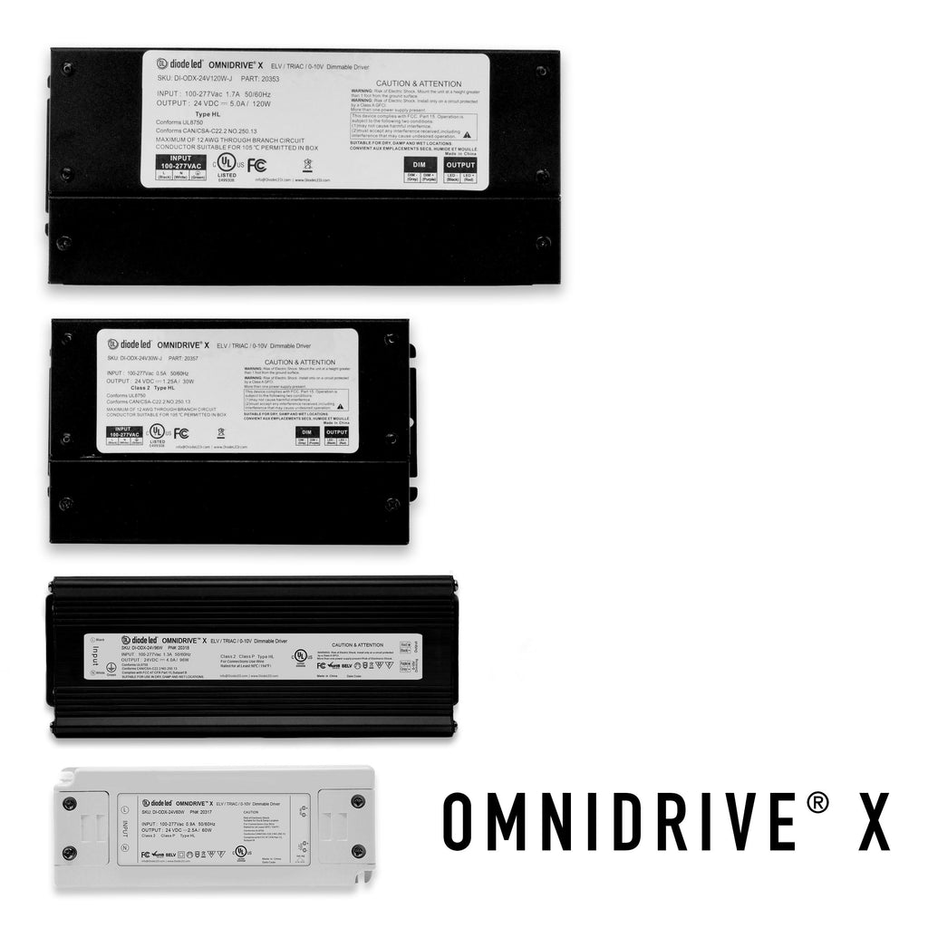 DiodeLED DI-ODX-12V100W-J 100 watt Constant Voltage LED Driver, 120-277V Input, 12VDC Output, 0-10V Dimming