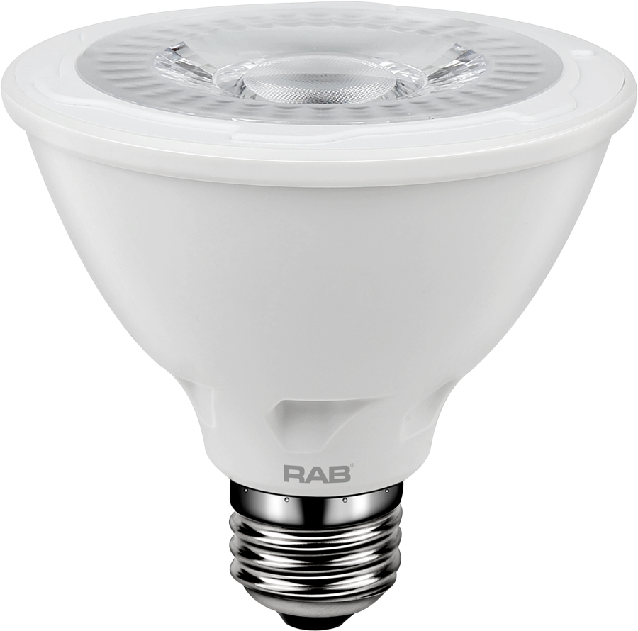 Rab PAR30S-11-930-25D-DIM 11 watt PAR30 LED Short Neck Flood Lamp, Medium (E26) Base, 3000K, 900 lumens, 40,000hr life, 120 Volt, Dimming