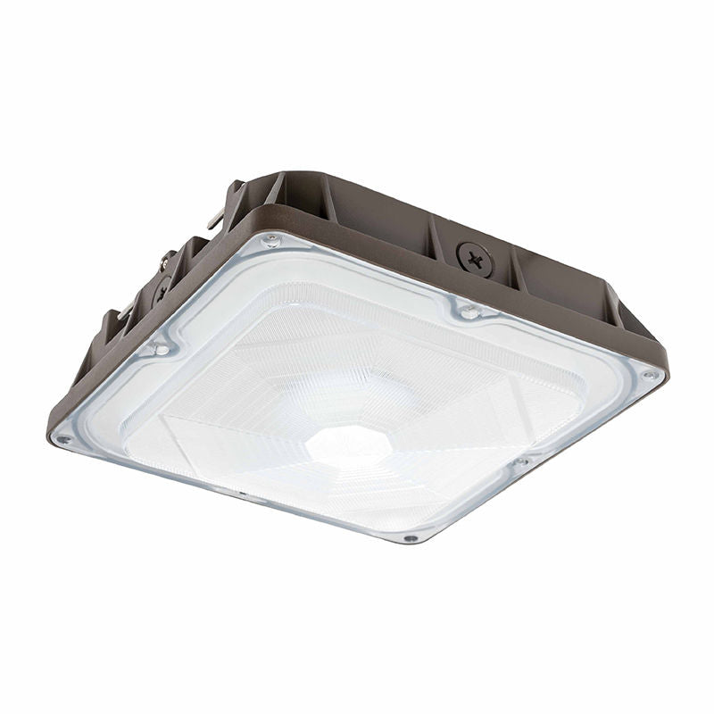 Westgate CDLX-MD-15-45W-30K 15W/25W/35W/45W Wattage Selectable LED Canopy Light Fixture, 3000K, 5100 Max Lumens, 70,000hr life, 120-277 Volt, 0-10V Dimming, Bronze Finish