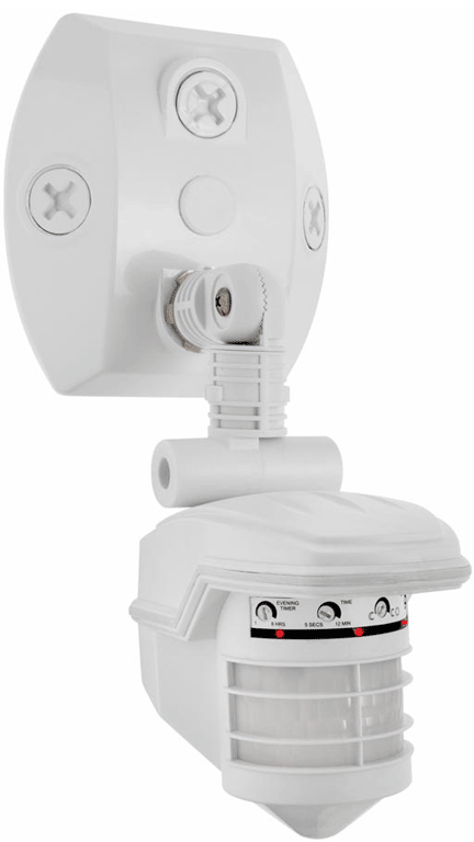 Rab STL360W 1000 watt Motion Sensor, 12' Max. Recommended Mounting Height, 180° out and 360° down detection, 120 volt, White Finish