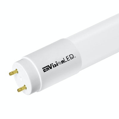 Envision LED LED-T8-DF-GL-4FT-18W-35K 18 watt LED 48" Linear Tube Lamp, Medium Bi-pin (G13) base, 3500K, 2200 lumens, 50,000hr life, 120-277 volt, Non- Dimmable,  Ballast Bypass or Direct Wire No Ballast