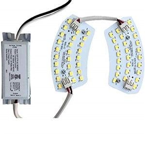 US Green Lighting L/RFMOD/14/XU/830/F001 14 watt LED Module Retrofit Kit to replace 75W-100W Incandescent, Magnetic Flush Mount, 3000K, 1500 lumens, 50,000hr life, 120-277 volt