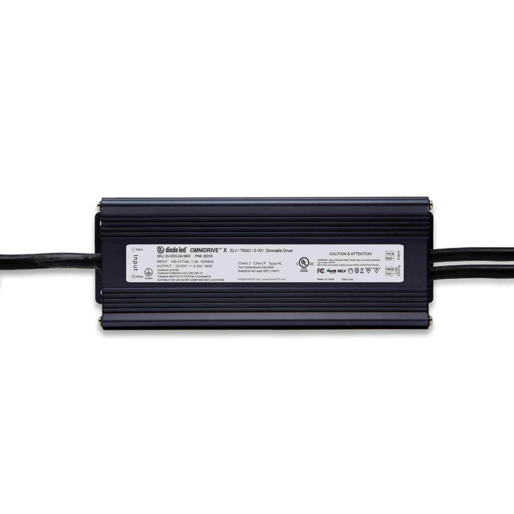 DiodeLED DI-ODX-24V96W-J 96 watt Constant Voltage LED Driver, 120-277V Input, 24VDC Output, 0-10V Dimming