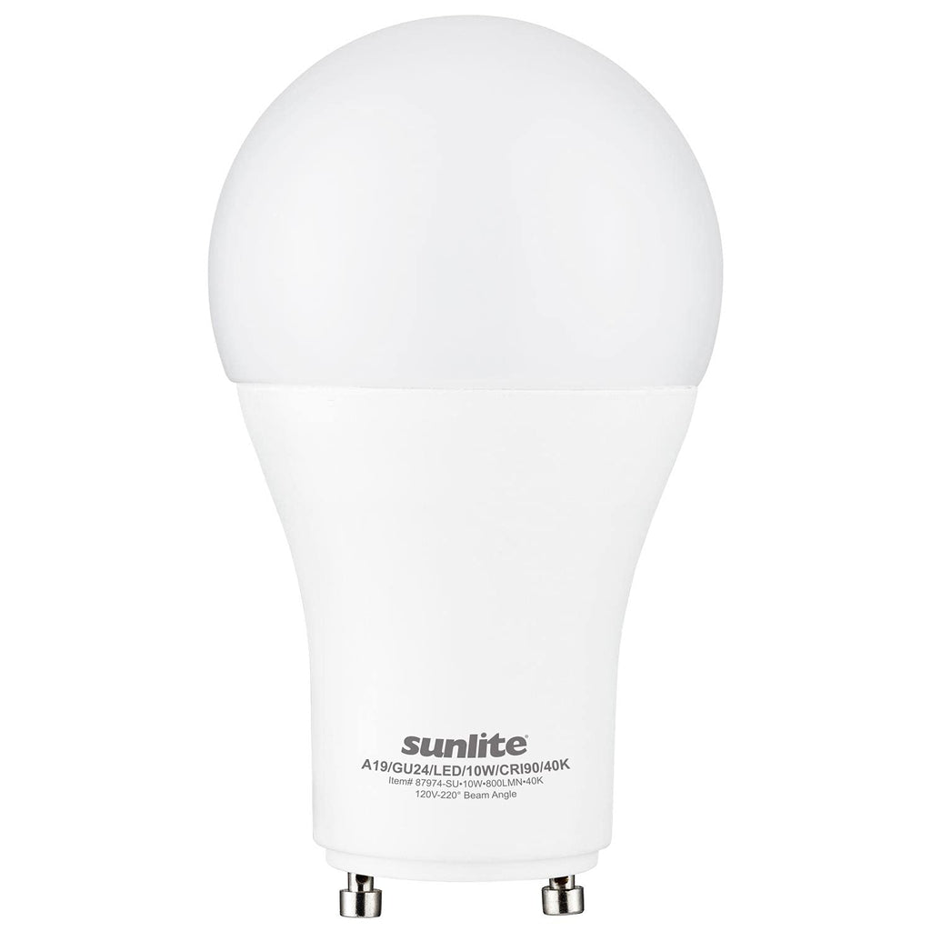 Sunlite 87974-SU A19/GU24/LED/10W/CRI90/40K 10 watt LED A19 Household Lamp - Lighting Supply Guy