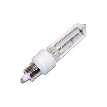 Eiko 00213 Q50CL/MC/130V Clear 50 watt T4 Tubular Halogen Lamp, Mini Candelabra (E11) base, 650 lumens, 2,000hr life, 130 volt. *Discontinued*