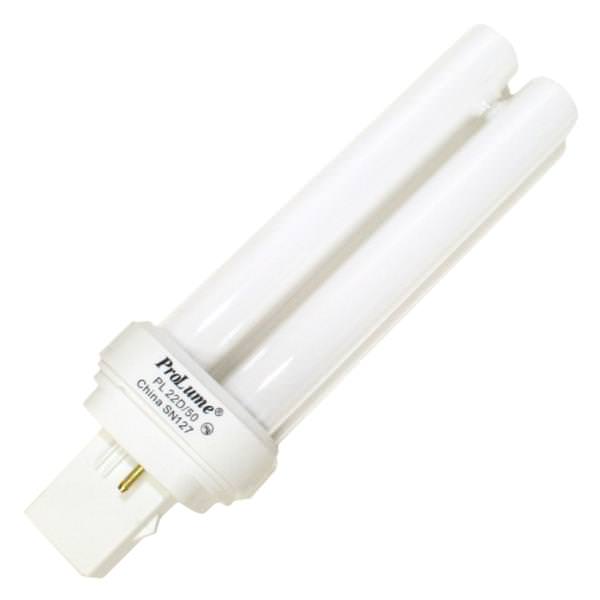 Halco 109864 PL22D/50 (CF22DD/850) 22 watt Double-Tube Compact Fluorescent Lamp, Offset 2-Pin (GX32d-2) base, 5000K, 1200 lumens, 10,000hr life, 120 volt, Non-dimmable *Discontinued*