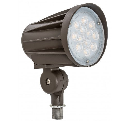 Westgate FLD2-28CW-KN  28 watt LED Bullet Floodlight Fixture, Knuckle Mount, 5000K, 2800 lumens, 70,000hr life, 120-277 volt, Powder-Coat Bronze Finish. *Discontinued*