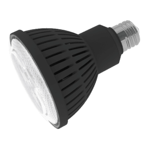 Solais LR30LN/40/30V/1450-BK 18 watt PAR30 LED Long Neck Flood Lamp, Medium (E26) base, 40° beam angle, 3000K, 1450 lumens, 50,000hr life, 120 volt, Dimming, Black Housing