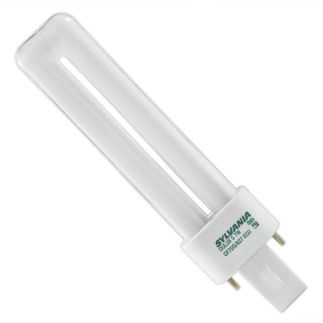 Sylvania 21274 CF7DS/841 7 watt Single-Tube Compact Fluorescent Lamp, 2-Pin (G23) base, 4100K, 400 lumens, 10,000hr life