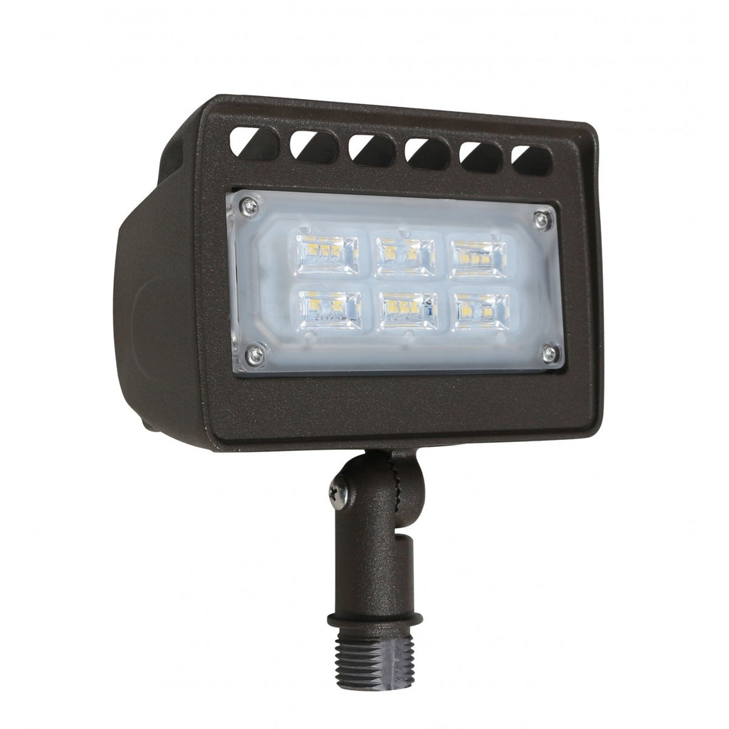 Westgate LF4-30CW-KN  30 watt LED Floodlight Fixture, 1/2in. Threaded Knuckle Mount, 5000K, 3100 lumens, 70,000hr life, 120-277 volt, Dark Bronze Finish