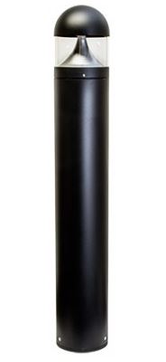 Dabmar D810-LED20-BK 20 watt LED Bollard, 6.30" x 40" tall, Clear lens, 4000K, 1107 lumens, Black Finish