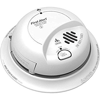 BRK SC9120B Smoke/CO Combo Alarm w/ Battery Back Up, 120 volt AC/DC, Meets CA New Construction Requirements, 9V Battery Back Up