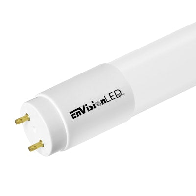 Envision LED LED-T8-DF-GL-4FT-18W-50K 18 watt LED 48" Linear Tube Lamp, Medium Bi-pin (G13) base, 5000K, 2200 lumens, 50,000hr life, 120-277 volt, Non- Dimmable,  Ballast Bypass or Direct Wire No Ballast