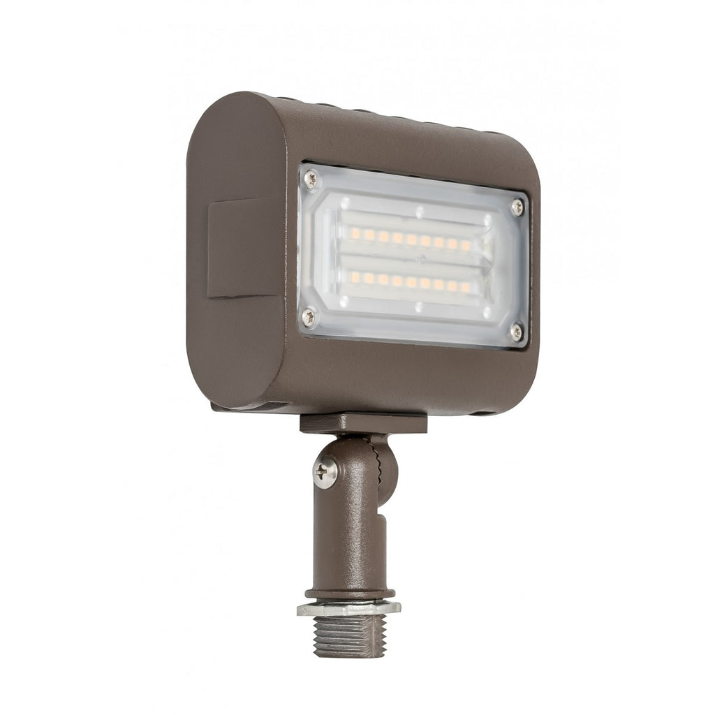 Westgate LF3-15CW-KN  15 watt LED Floodlight Fixture, 1/2in. Threaded Knuckle Mount, 5000K, 1600 lumens, 70,000hr life, 120-277 volt, Non-dimmable, Bronze. *Discontinued*