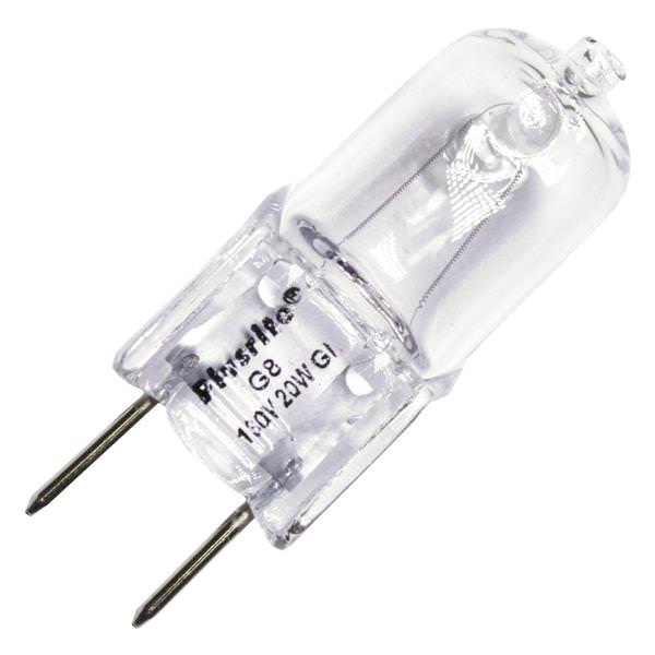 Plusrite 3403 Q20JCD/130V/G8(S) 20 watt JCD Halogen Lamp, Bi-Pin (G8) base, 240 lumens, 2,000hr life, 130 volt