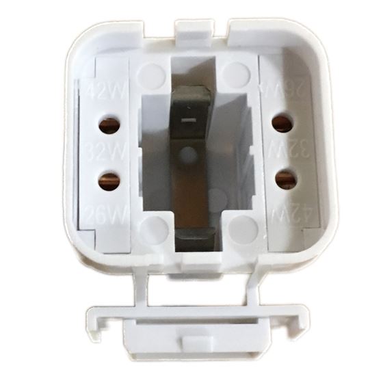 H&M LH0914  26-42W CFL 4-Pin Socket, Horizontal Mount, Push-Fit/Snap-In. *Discontinued*