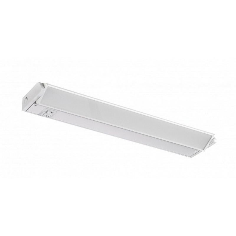 Westgate UCA-16-WHT 6.5 watt LED Undercabinet Fixture, 16" length, Tempered Glass lens, Adjustable Color Temperature 2700K/3000K/4000K, 390 lumens, 120 volt, White Finish