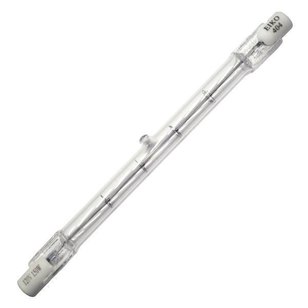 Eiko 15161 Q150T3CL/120V/LONG Clear 150 watt T3 Long Tubular Halogen Lamp, Recessed Single Contact (R7s) base, 2200 lumens, 2,000hr life, 120 volt. *Discontinued*