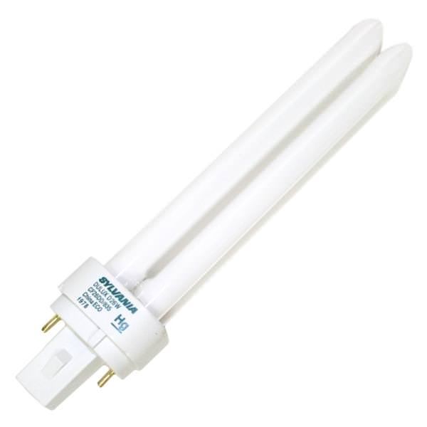 Sylvania 21114 CF26DD/835 26 watt Double-Tube Compact Fluorescent Lamp, Offset 2-Pin (G24d-3) base, 3500K, 1710 lumens, 10,000hr life