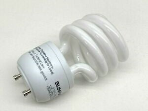 Sunpark GU18W/5000K 18 watt Spiral Compact Fluorescent Lamp to replace 75W Inc., Bi-Pin (GU24) base, 5000K, 1200 lumens, 10,000hr life, 120 volt. *Discontinued*