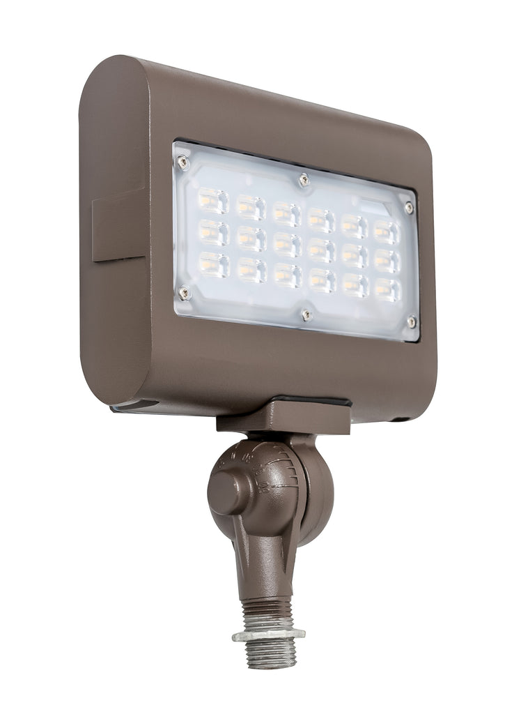 Westgate LF3-50CW-KN  50 watt LED Floodlight Fixture, 1/2in. Threaded Knuckle Mount, 5000K, 6000 lumens, 70,000hr life, 120-277 volt, Non-dimmable, Bronze Finish. *Discontinued*