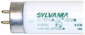 Sylvania 22146 FO40/841/ECO 40 watt T8 Linear Fluorescent Lamp, 60" length, Medium Bi-Pin (G13) base, 4100K, 3775 lumens, 20,000hr life.. Sold online in cases of 30