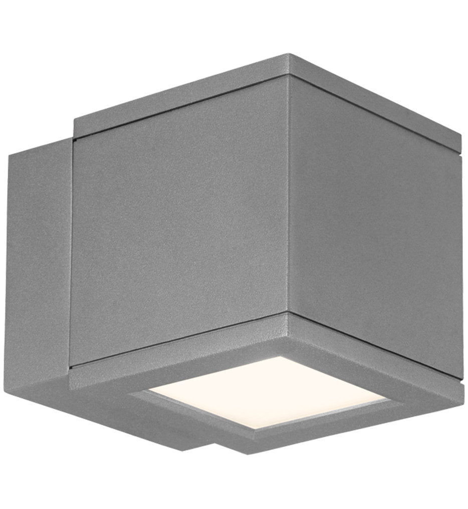 WAC Lighting WS-W2504-GH 16 watt Square Integrated LED Fixture, Single & Double Wall mount, 3000K, 750 lumens, 70,000hr life, 120-277 volt, 0-10V Dimming, Graphite Finish, IP65, Title 24