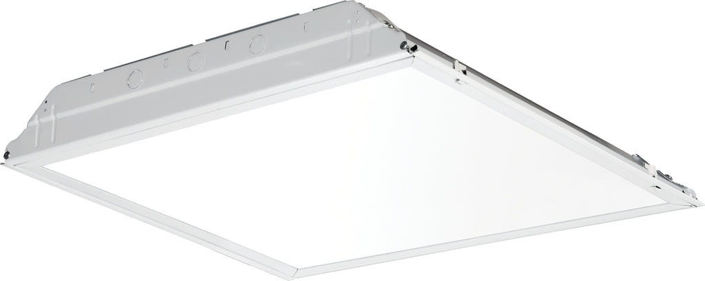 Lithonia 2GTL-2-40L-GZ10-E14L-LP835 2' Wide Recessed LED Luminaire with Emergency Battery Back UP,  4000Lumens, Flush Steel White Door, #12 pattern acrlic, 0.110" Thick, MVOLT, Dim to 10%, 3500K
