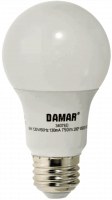 Damar 34076D LEDA19/655/4PK 9 watt A19 LED Standard Household Bulb, Medium (E26) Base, 6500K, 800 lumens, 10,000hr life, 120 volt, Non-Dimmable, 4-Pack Only