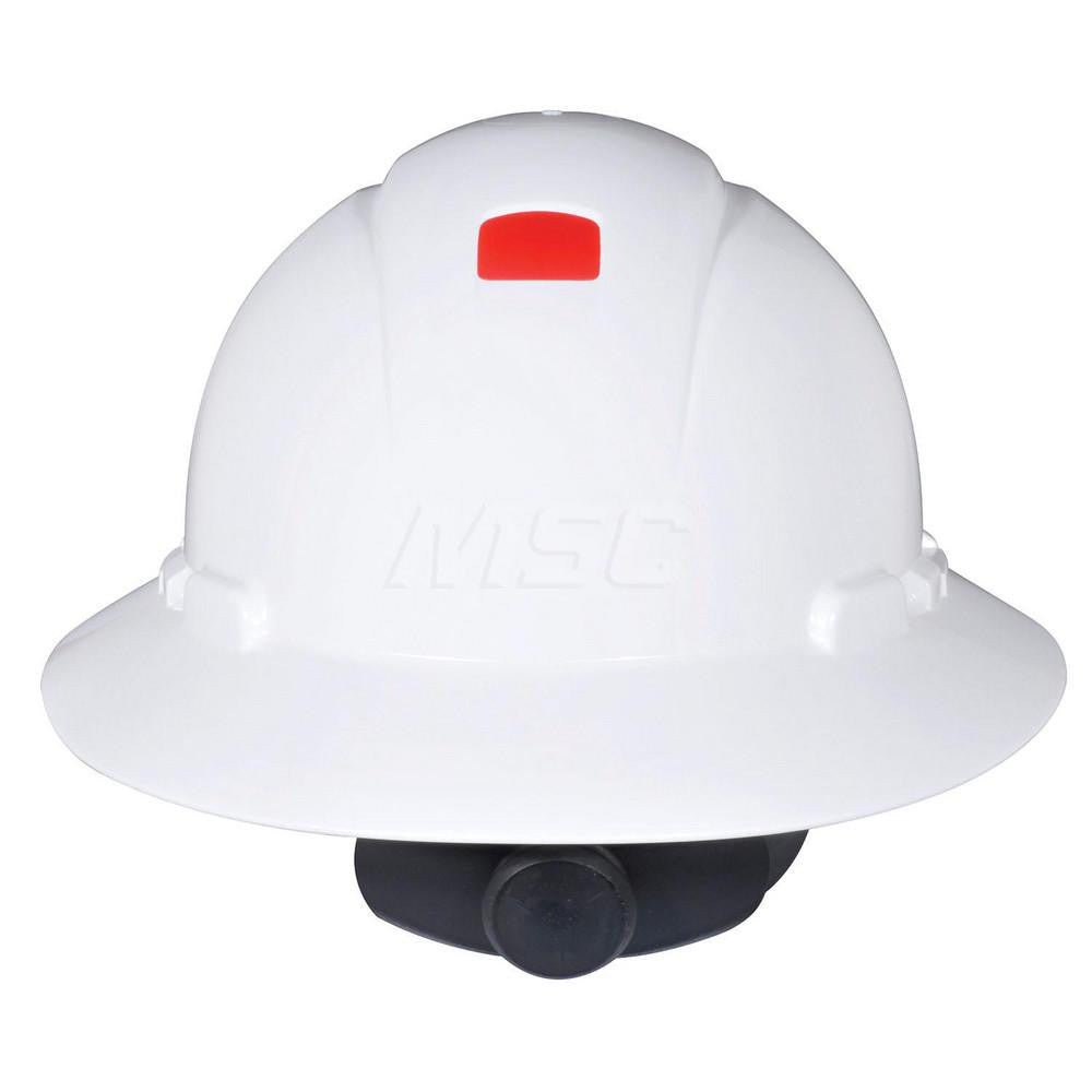 3M 7100240027 Hard Hat: Construction, Electrical Protection, Heat Protection, High Visibility & Impact Resistant, Full Brim, Type 1, Class G & E, 4 - Point Suspension - Lighting Supply Guy