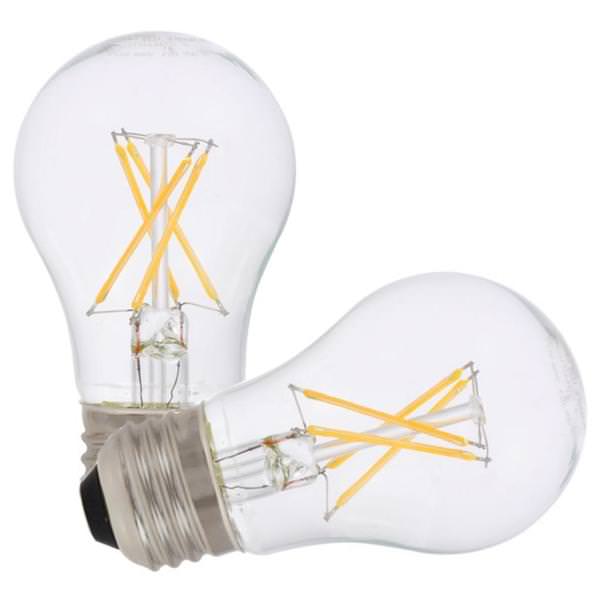 Sylvania 40761 LED5.5A15DIM927CL13YTLBL2 8/CS 2/SKU 5.5 watt A15 LED Clear Filament Lamp, Medium (E26) Base, 2700K, 450, 15,000hr life, 120 Volt, Dimming