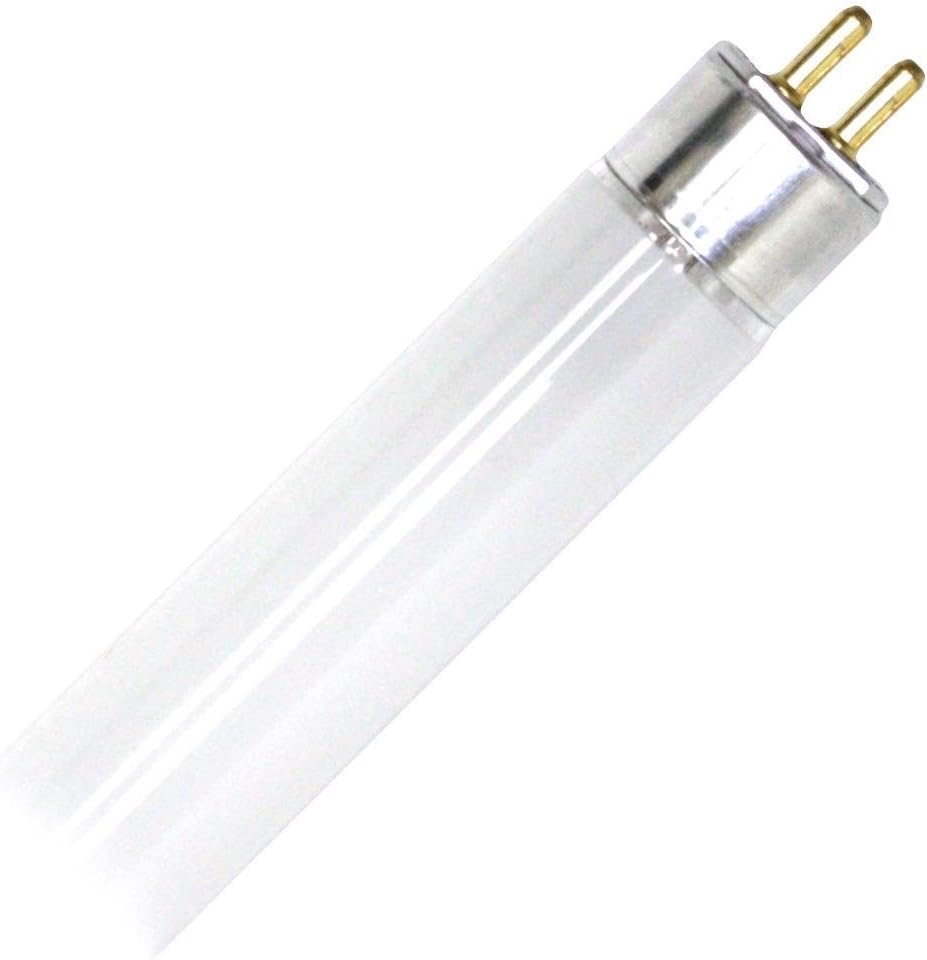 GE 10059 F8T5/CW 8 watt T5 Linear Fluorescent Lamp, 12" length, Mini Bi-Pin (G5) base, 4100K, 400 lumens, 5,000hr life, MOL 12"