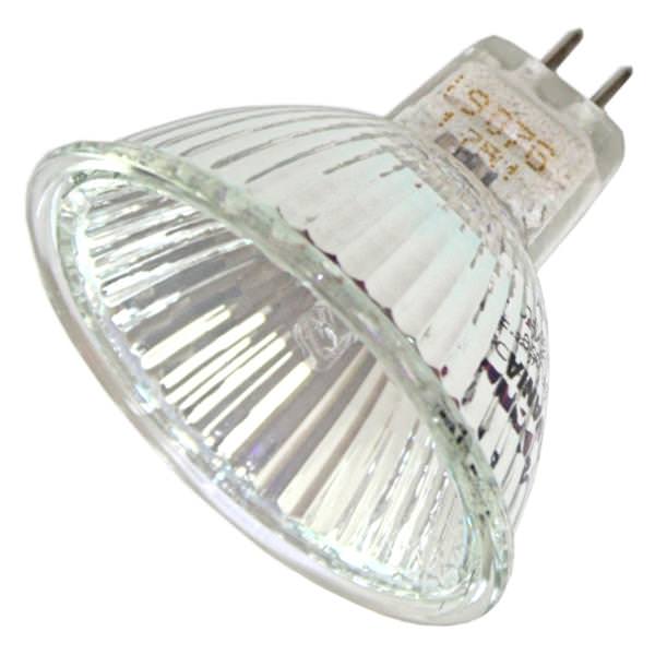 Sylvania 54306 Q20MR16/FL35/C(BAB) 20 watt MR16 Halogen Reflector Lamp, Bi-Pin (GU5.3) base, 35° beam angle, 2,000hr life, 12 volt. Priced at each, sold in packs of 20.