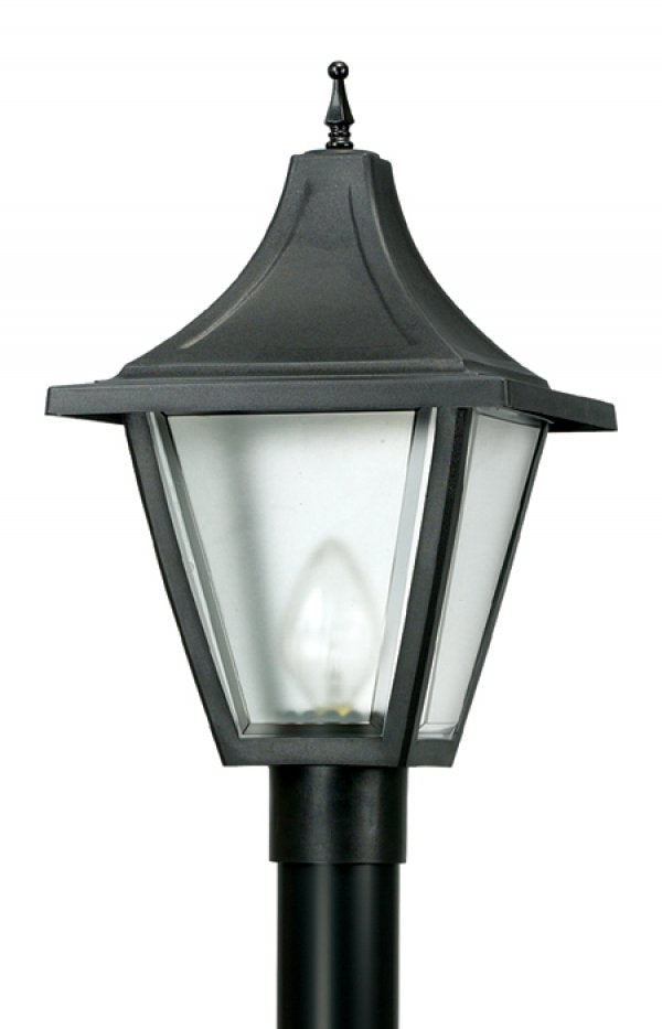 Wave Lighting 610C-PL13  Post Top Lantern Fixture, 20in. H x 11in. W, w/out (1) 13W CFL lamp, 120 volt, Black Finish