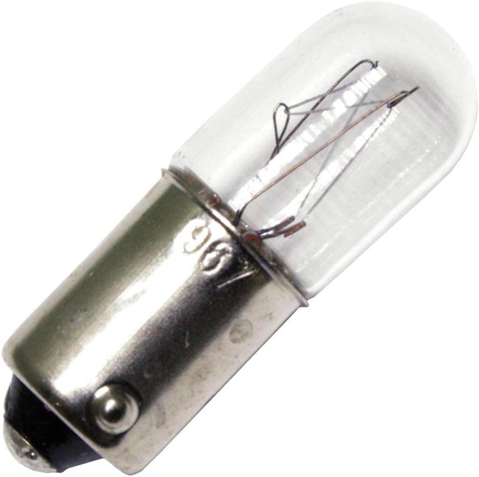 Eiko 49622 967 2 watt T3.25 Miniature Indicator Lamp, Mini Bayonet (BA9s) base, 4.53 lumens, 7,500hr life, 120 volt