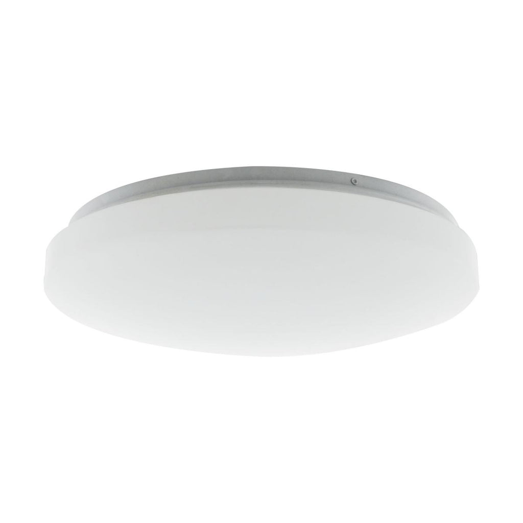 Satco 62-1212 20 watt LED 14" Round Ceiling Light Fixture, 3000K/4000K/5000K Color Selectable, 1330 lumens, 50000hr life, 120 Volt, Dimming, White Finish